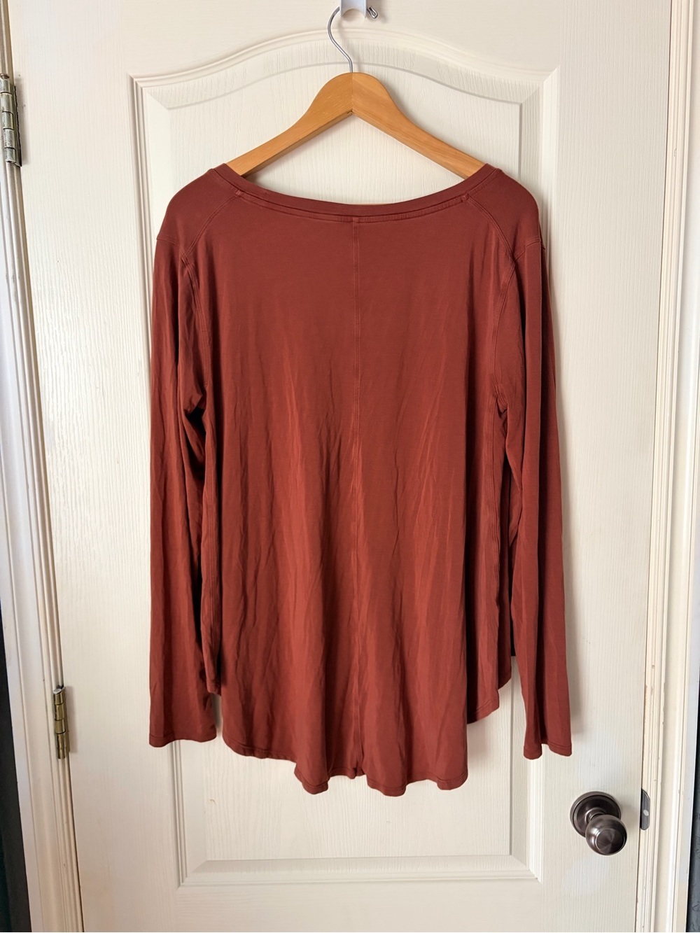 Lululemon Up for Down Time Long Sleeve,
Dark Terracotta, size 10 - Picture 6 of 11